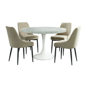 Picket House Furnishings - Mardelle 5PC Dining Set-Table & Four Cream Side Chairs - CCS100CR5PC