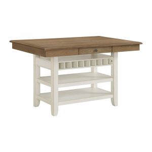 Picket House Furnishings - Marlow Rectangular Counter Table in Walnut and Antique White - D-10600-7-CT