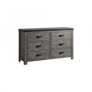 Picket House Furnishings - Montauk 6-Drawer Youth Dresser in Gray - WE650DR