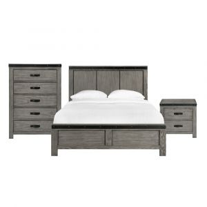 Picket House Furnishings - Montauk King Panel 3PC Bedroom Set - WE600KB3PC