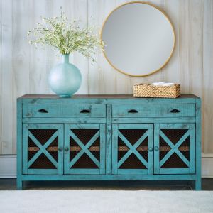 Picket House Furnishings - Noah Console Table in Turquoise - MABR042DR