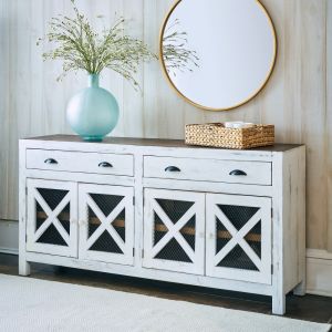Picket House Furnishings - Noah Console Table in White - MABR100DR
