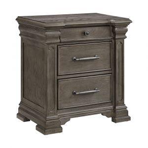 Picket House Furnishings - Paterson 3-Drawer Nightstand (Sliding Top) in Grey - B-10315-NS