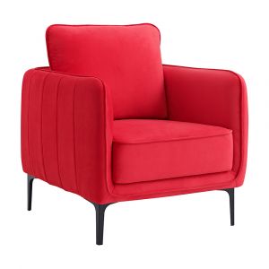 Picket House Furnishings - Reale Chair in Lavish 152 Red Velvet - U-4460-8560-100