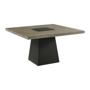 Picket House Furnishings - Rizzo Square Dining Table in Grey and Dark Espresso - D-7570-5-DT