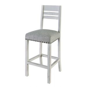 Picket House Furnishings - Robertson Bar Stool in White - MDCD700BS