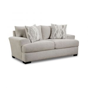 Picket House Furnishings - Rowan Loveseat in Fentasy Silver with 2 Pillows - U.9013T
