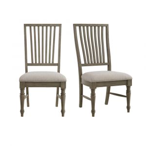 Picket House Furnishings - Royale Dining Side Chair with Taupe Fabric in Grey (Set of 2) - D-10315-3-SC