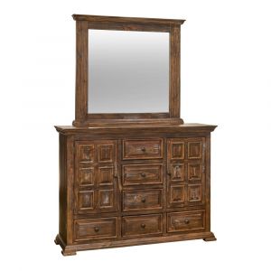 Picket House Furnishings - Ruma Brown Dresser and Mirror Set - MBLV500DRMR