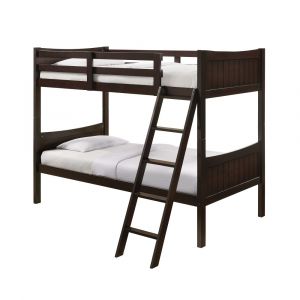 Picket House Furnishings - Santino Twin Over Twin Bunk Bed in Espresso - SM500TTB