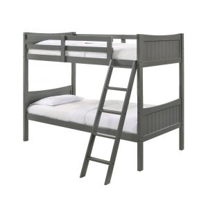 Picket House Furnishings - Santino Twin Over Twin Bunk Bed in Grey - SM300TTB