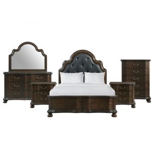 Picket House Furnishings - Serena King 2-Drawer Platform Storage 6PC Bedroom Set - AV600KB6PC