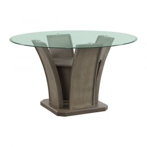 Picket House Furnishings - Simms Round Dining Table in Grey - DPR300RDTTB