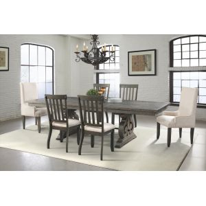 Picket House Furnishings - Stanford Dining Table, 4 Side Chairs, 2 Parson Chairs - DST100SP6PC