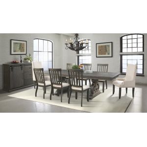 Picket House Furnishings - Stanford Dining Table, 6 Side Chairs, 2 Parson Chairs & Server - DST100SPS10PC
