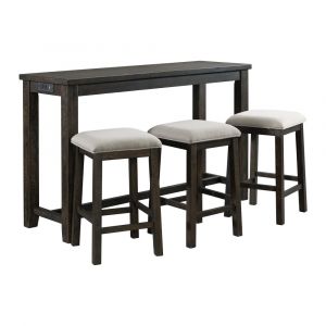 Picket House Furnishings - Stanford Multipurpose Bar Table Set in Smokey Walnut - TST100BTSPE