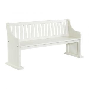 Picket House Furnishings - Stanford Pew Bench in White - DST700PW