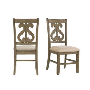 Picket House Furnishings - Stanford Wooden Swirl Back Side Chair (Set of 2) - DST350SC