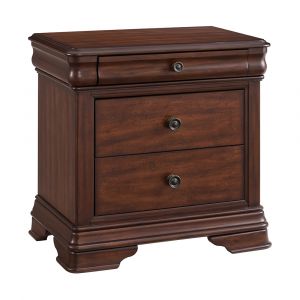 Picket House Furnishings - Stark 3-Drawer Nightstand With USB in Cherry - B-5210-5-NS