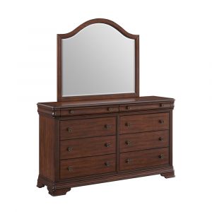 Picket House Furnishings - Stark Dresser & Mirror Set in Cherry - B-5210-5-DRMR