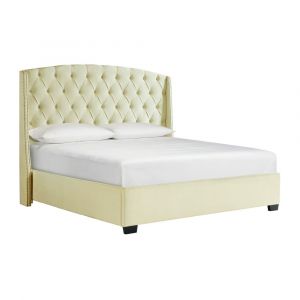Picket House Furnishings - Sutter King Platform Upholstered Bed in Cream - UFR290KB