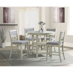 Picket House Furnishings Taylor Counter Height 5PC Dining Set in Bisque - DAH750C5PC