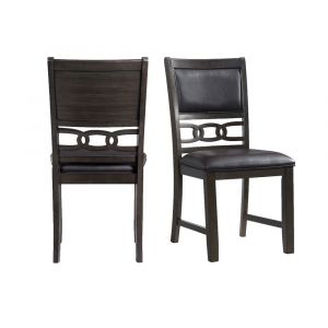 Picket House Furnishings - Taylor Standard Height Faux Leather Side Chair in Walnut - (Set of 2) - DAH505SPC