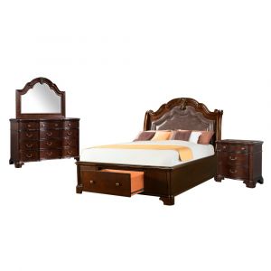 Picket House Furnishings - Tomlyn King Storage 4PC Bedroom Set - TB6004KB