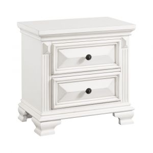 Picket House Furnishings - Trent 2-Drawer Nightstand in White - CY750NS