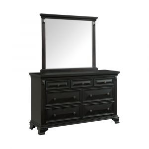 Picket House Furnishings - Trent 7-Drawer Dresser w/ Mirror Set in Antique Black - CY600DRMR