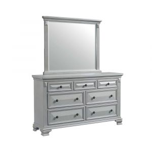 Picket House Furnishings - Trent 7-Drawer Dresser w/ Mirror Set in Grey - CY300DRMR