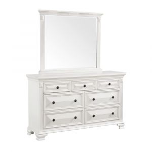 Picket House Furnishings - Trent 7-Drawer Dresser w/ Mirror Set in White - CY700DRMR