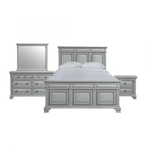 Picket House Furnishings - Trent King Panel 4PC Bedroom Set in Grey - CY300KB4PC