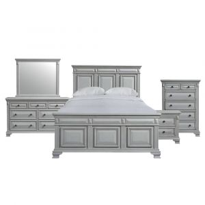 Picket House Furnishings - Trent King Panel 5PC Bedroom Set in Grey - CY300KB5PC