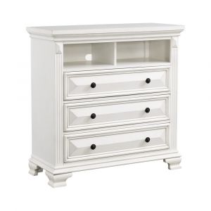 Picket House Furnishings - Trent Media Chest in White - CY700TV