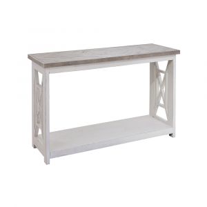 Picket House Furnishings - Willa Sofa Table in NH White Base & NH Grey Top - M-9920-293-ST