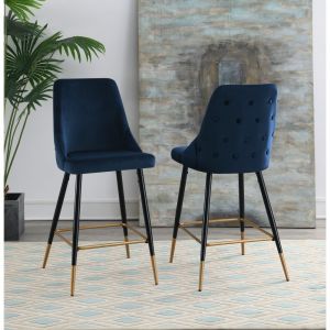 Picket House Furnishings - Zia Bar Stool in Navy - (Set of 2) - R-1350-286-BSE