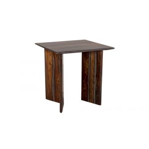 Porter Designs -  Cambria Solid Sheesham Wood End Table, Gray - 05-116-07-8401M