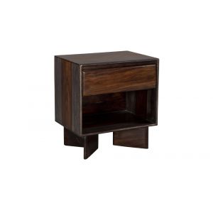 Porter Designs -  Cambria Solid Sheesham Wood Nightstand, Gray - 04-116-04-8392M