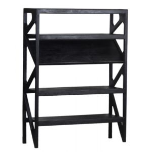 Porter Designs - Canberra Solid Wood Bookcase, Black - 10-108-01-9487