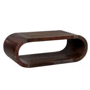 Porter Designs -  Ellipse Solid Acacia Wood Coffee Table, Brown - 05-194-20-7410G