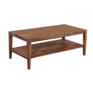 Porter Designs -  Fall River Solid Sheesham Wood Coffee Table, Natural - 05-117-02-4423