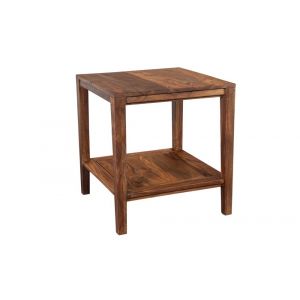 Porter Designs -  Fall River Solid Sheesham Wood End Table, Natural - 05-117-25-4424
