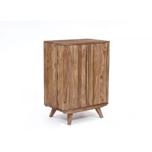 Porter Designs - Fusion Solid Sheesham Wood Bar Cabinet, Natural - 07-117-30-6734N