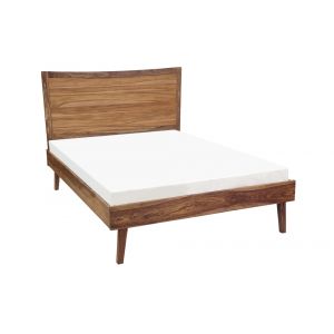 Porter Designs - Fusion Solid Sheesham Wood Queen Bed, Light Brown - 04-117-03B-6750N-KIT