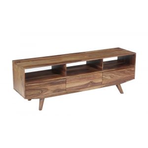 Porter Designs - Fusion Solid Sheesham Wood TV Stand, Light Brown - 06-117-03-6733N