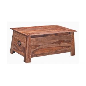 Porter Designs -  Kalispell Solid Sheesham Wood Coffee Table, Gray - 05-116-12-2439