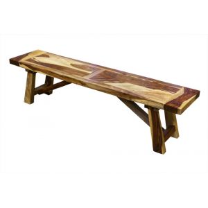 Porter Designs -  Kalispell Solid Sheesham Wood Dining Bench, Natural - 07-116-01-PDU115