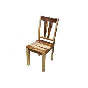 Porter Designs -  Kalispell Solid Sheesham Wood Dining Chair, Natural - 07-116-02-PDU106-1