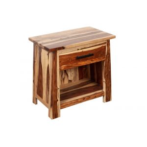 Porter Designs -  Kalispell Solid Sheesham Wood Nightstand, Natural - 04-116-04-PDU104